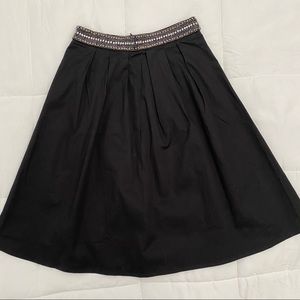 Black Beaded Top Midi Skirt